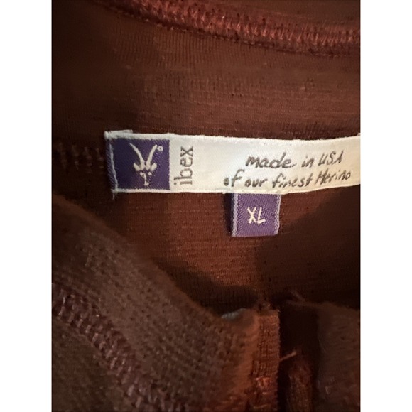Ibex Merino Wool 1/2 Zip Pullover Men's XL Preppy Golf Made In USA Rustic Color - Picture 3 of 10